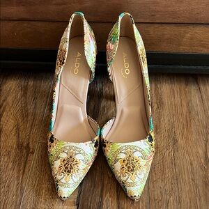 Aldo Women's Tresora D’Orsay Vibrant Patterned Heels size 8